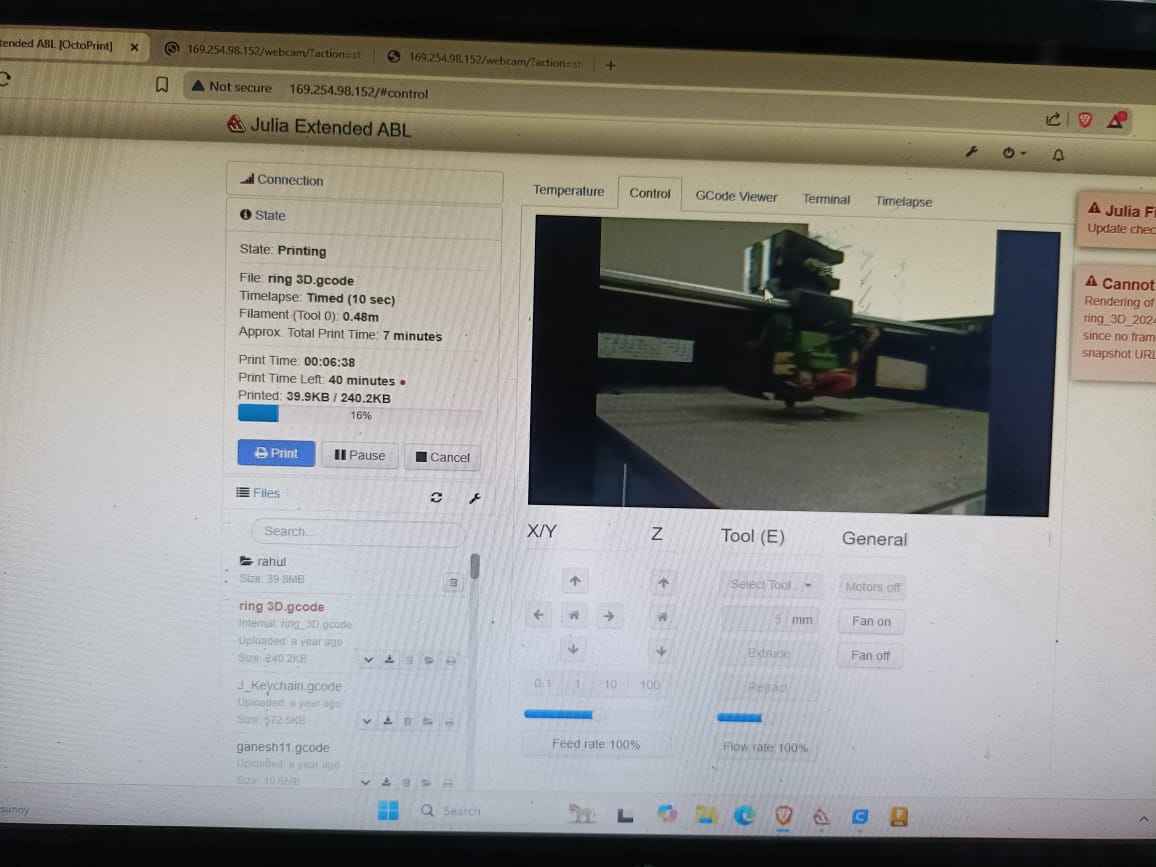 3D Printer in Operation